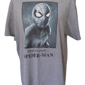 Disney Marvel Most Friendly Spider-Man Unisex Cotton Tee Shirt Tagless Sz XL